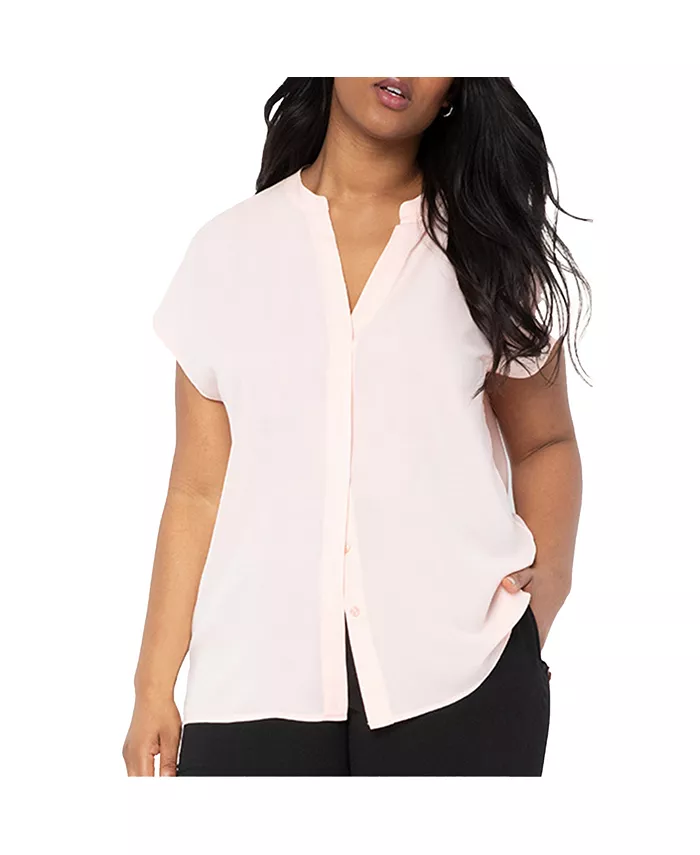 

Женская блузка с вырезом ласточка Eloquii, коричневый