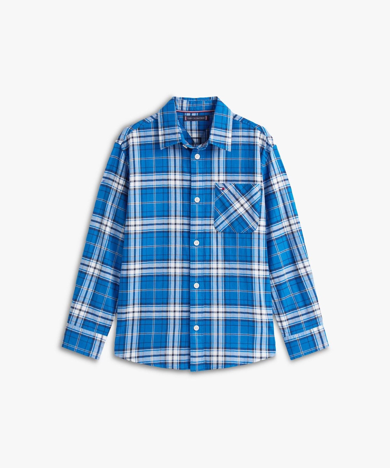 Детская футболка Tommy в клетку с графическим рисунком TOMMY HILFIGER, Black 0MS — фото 4