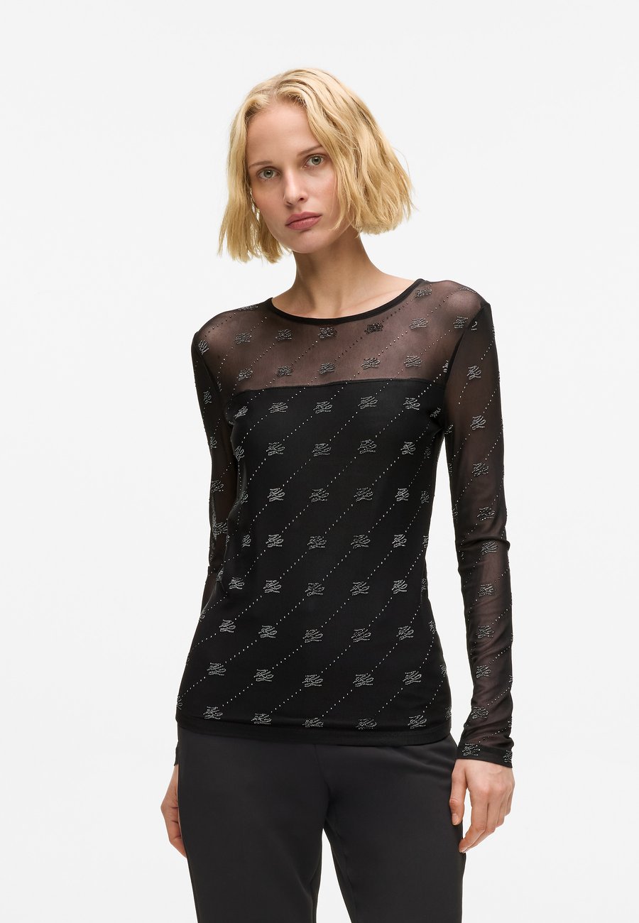 

Топ KARL LAGERFELD Long sleeved top, Black