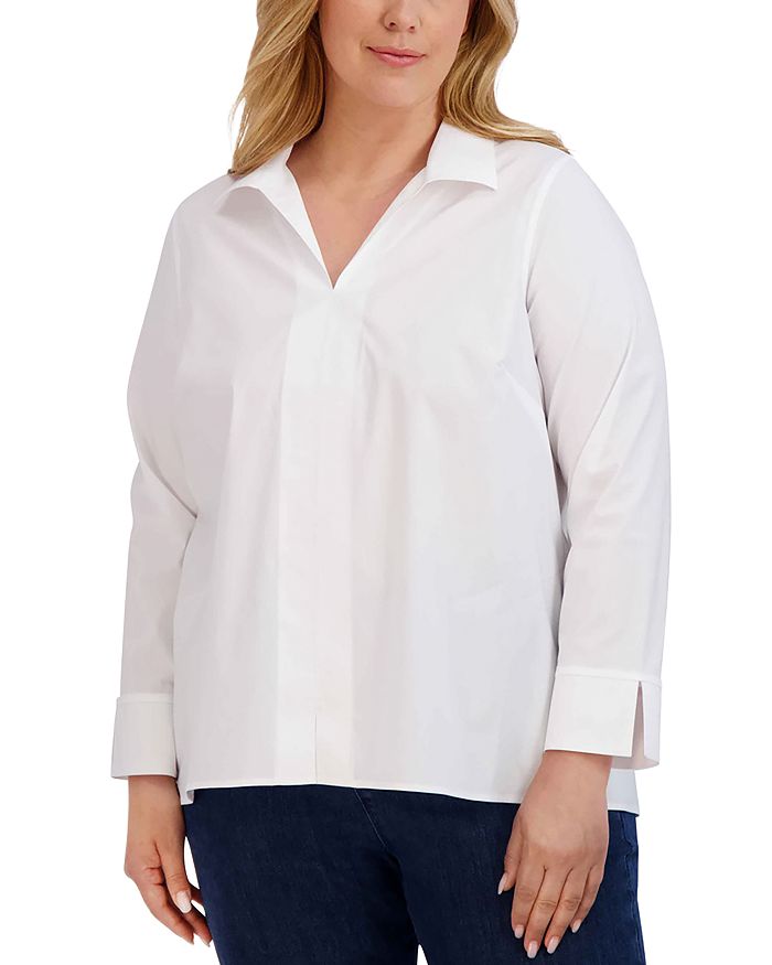 

Рубашка Agnes Stretch Foxcroft Plus, белый