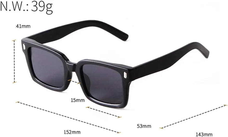 

Винтажные прямоугольные солнцезащитные очки с заклепками и леопардовым принтом, для женщин и мужчин, в стиле ретро, ​​массивные солнцезащитные очки VFDHN, C6