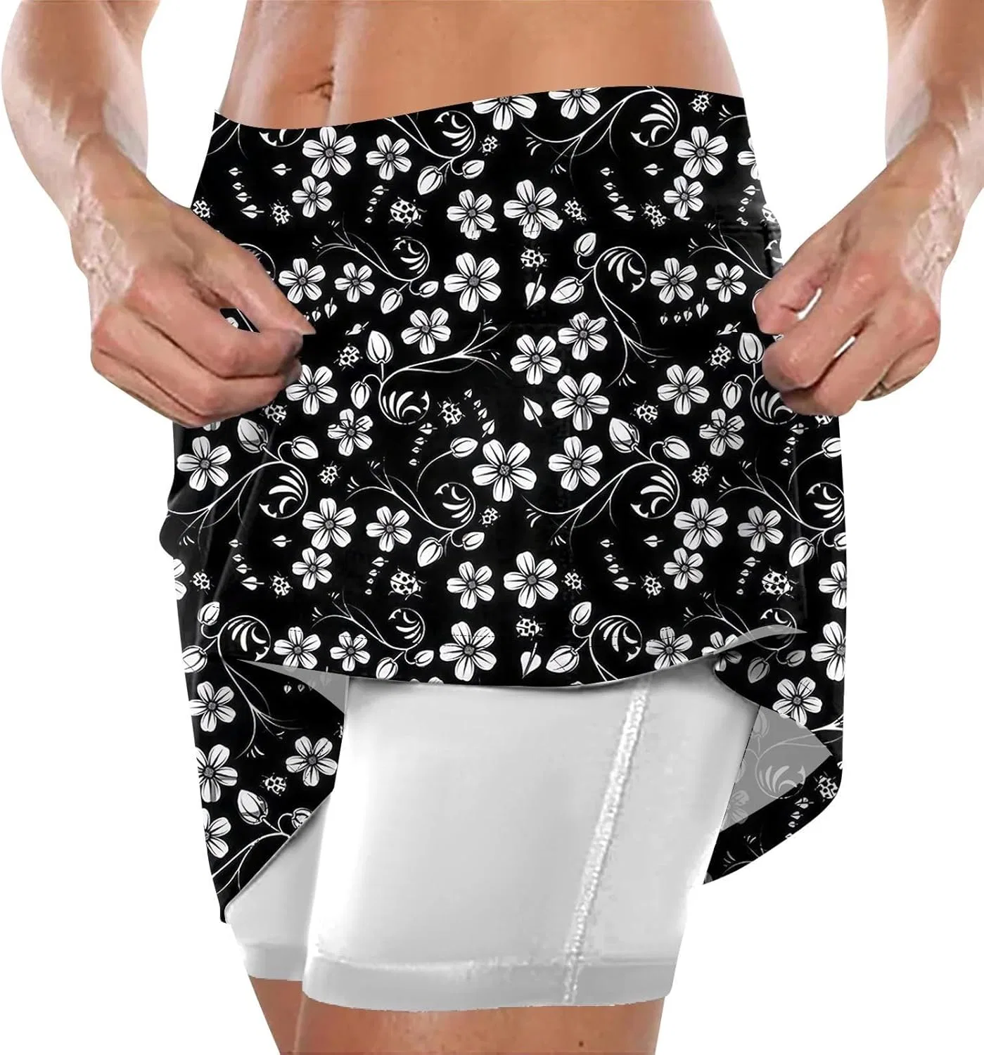 Спортивная юбка-шорты с контролем живота, Generic, 9-black — фото 2