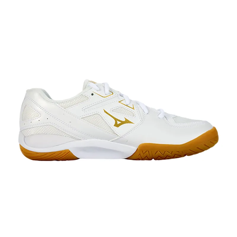 Mizuno WAVE SMASH CN Bulbul Slip Resistant, Abrasion Resistant, Breathable низкие кроссовки для бадминтона Unisex White Gold — фото 3