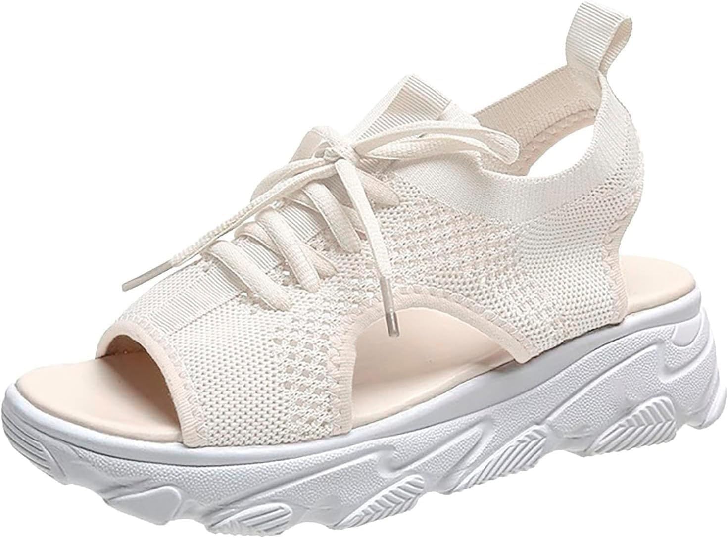 

Женские сандалии ZWRXW для ходьбы, с толстой воздушной подушкой, спортивные сандалии с задником на ремешке, эластичной лентой, на платформе, для улицы и пляжа, для пеших прогулок, с комфортной поддержкой свода стопы при фасциите, белый