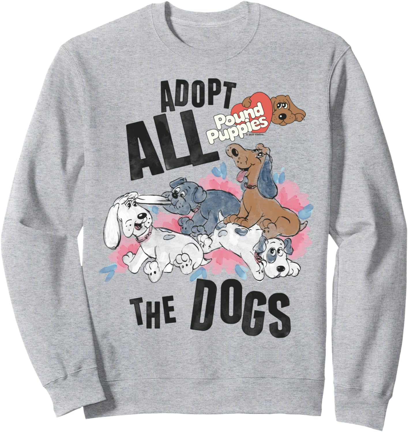 

Толстовка Pound Puppies Adopt All The Dogs, серая, Серый, Толстовка Pound Puppies Adopt All The Dogs, серая