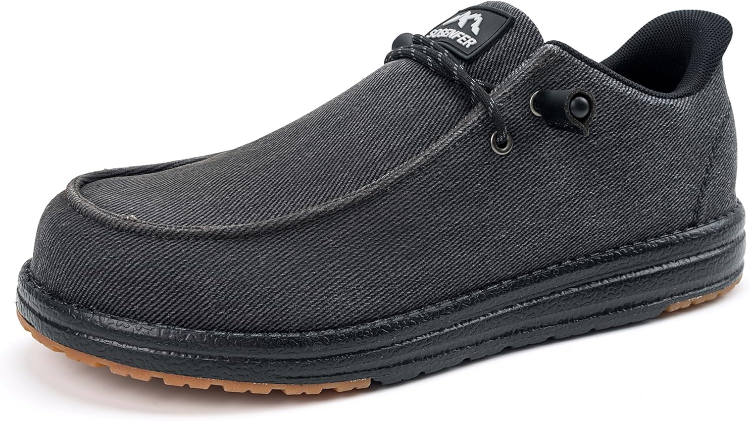 

Мужские ботинки Sosenfer с стальным носком, Противоскользящие ботинки с композитным носком, Легкие защитные лоферы для строительства и склада, Подошва из нескользящей резины, черный