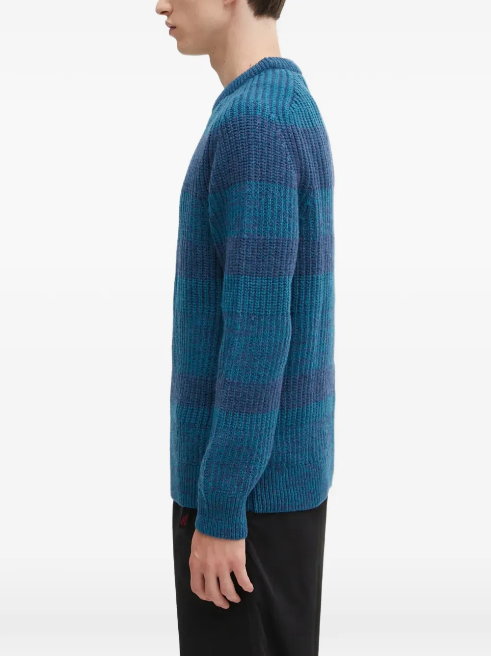 

Свитер в полоску с круглым вырезом "Saddle" Barbour, синий