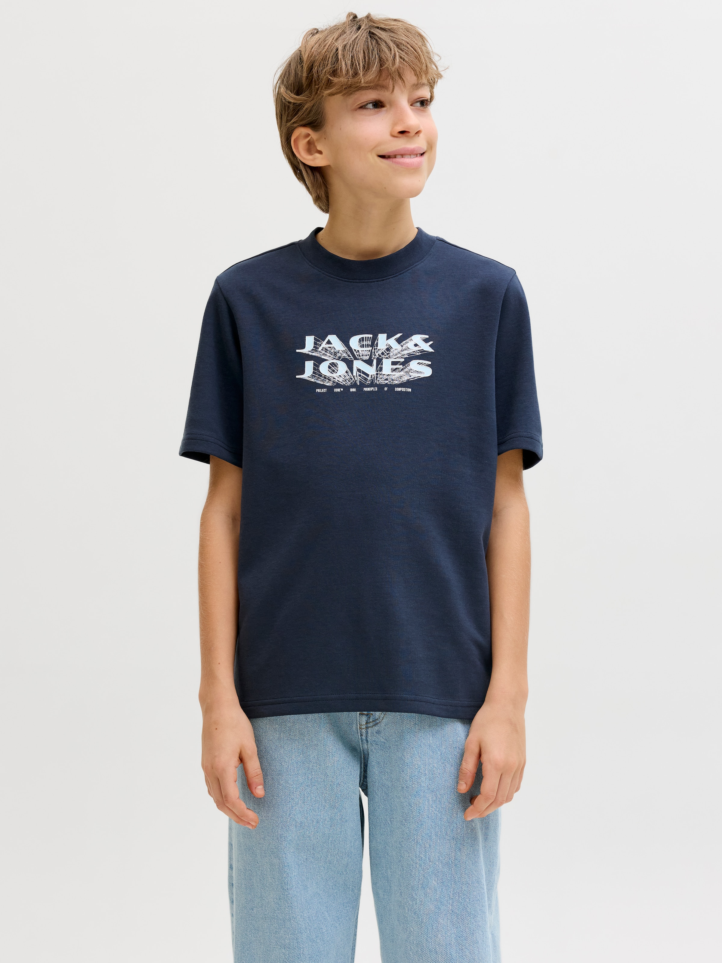 Jack & Jones Junior Футболка 'JCOFusion' в цвете Marine Blue, Pastel Blue — фото 3
