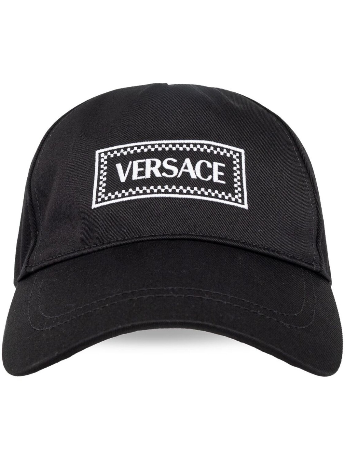 

Versace хлопковая кепка с вышитым логотипом, черный