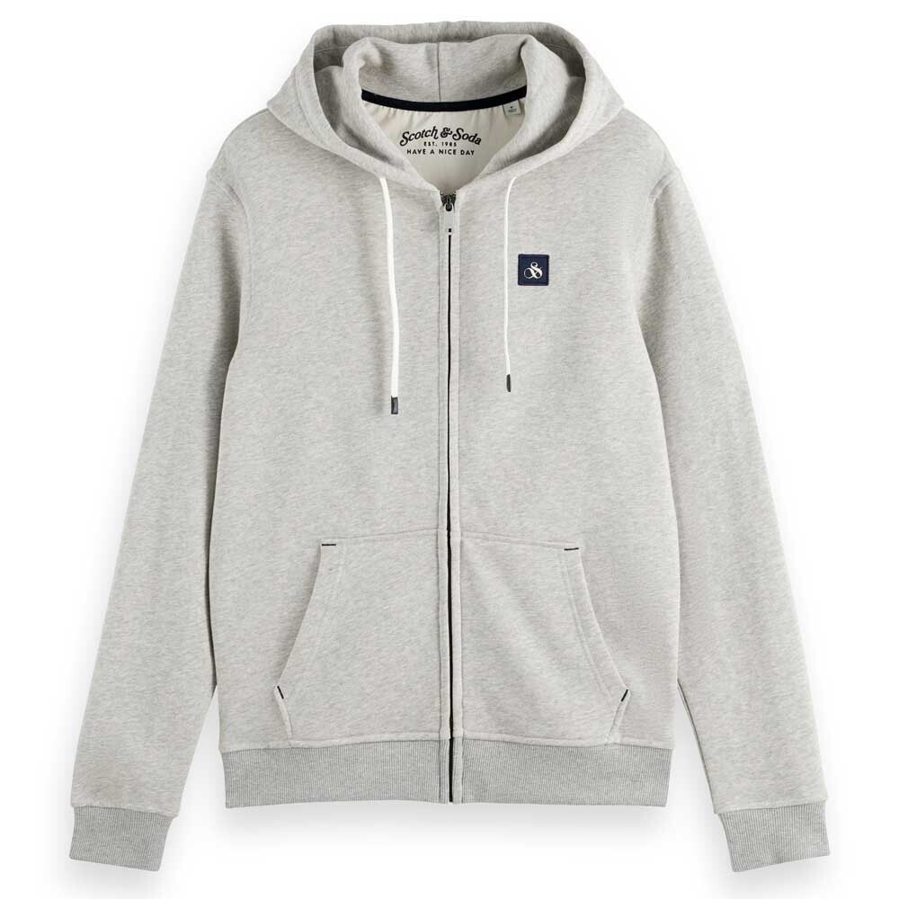 

Толстовка Scotch & Soda Essential Logo Badge Full Zip, серый