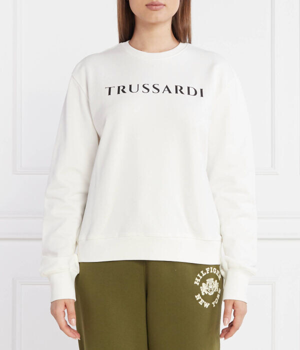 

Свитшот женский Trussardi с логотипом бренда, белый