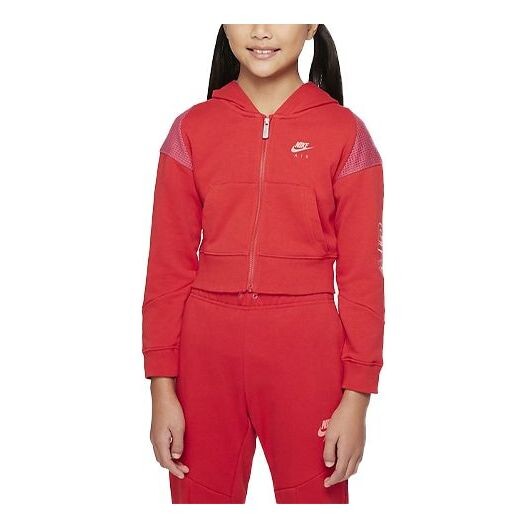 

Куртка тренировочная спортивная куртка с капюшоном для девочек красная Nike, красный