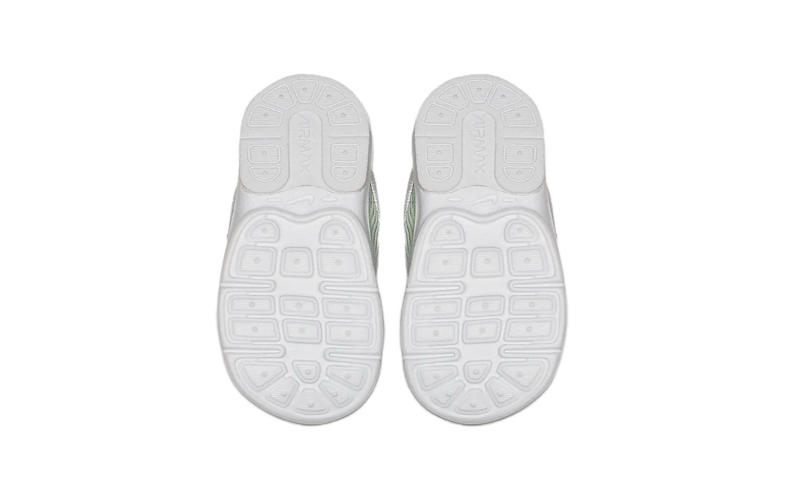 Nike Air Max Advantage 2 Low Top Зеленые Белые Детские Ботинки для Малышей, White Gold/Explosive Green Yellow/Foam Pink/Metallic Silver — фото 4