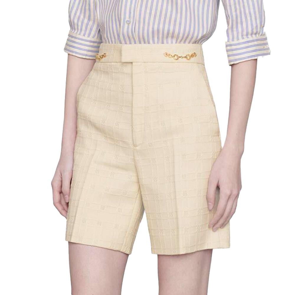 Женские шорты GUCCI Классические, Подлинный товар, белый — фото 3