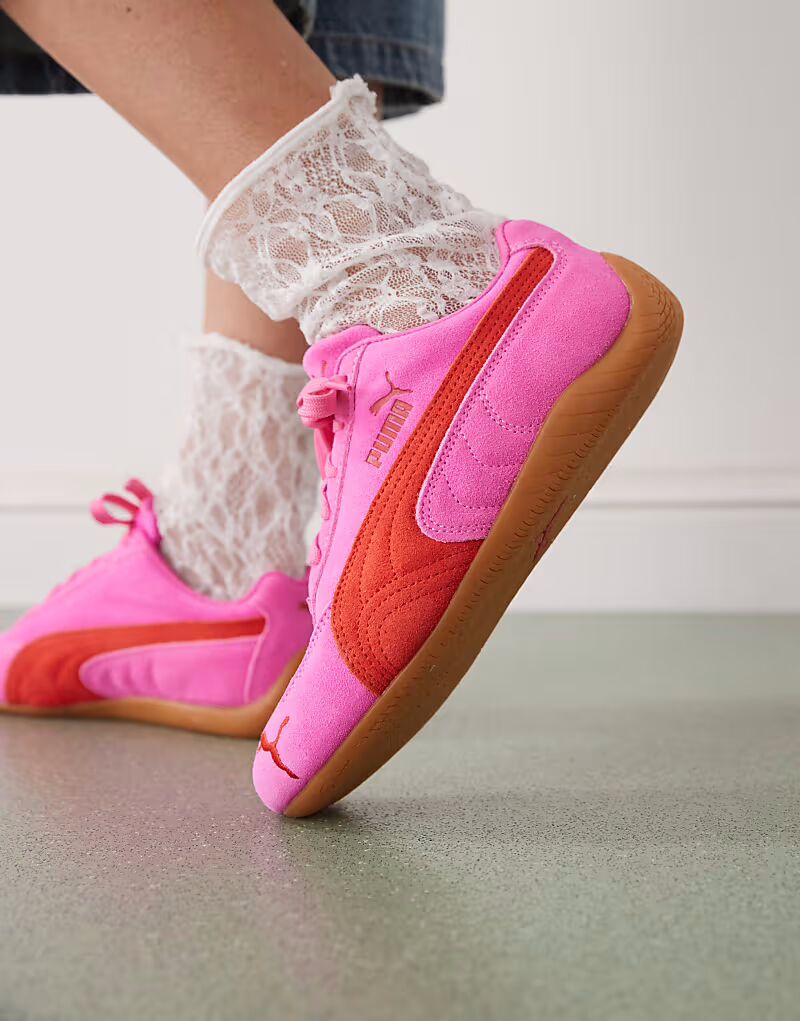 Кроссовки Puma Speedcat OG розового и красного цвета — фото 3
