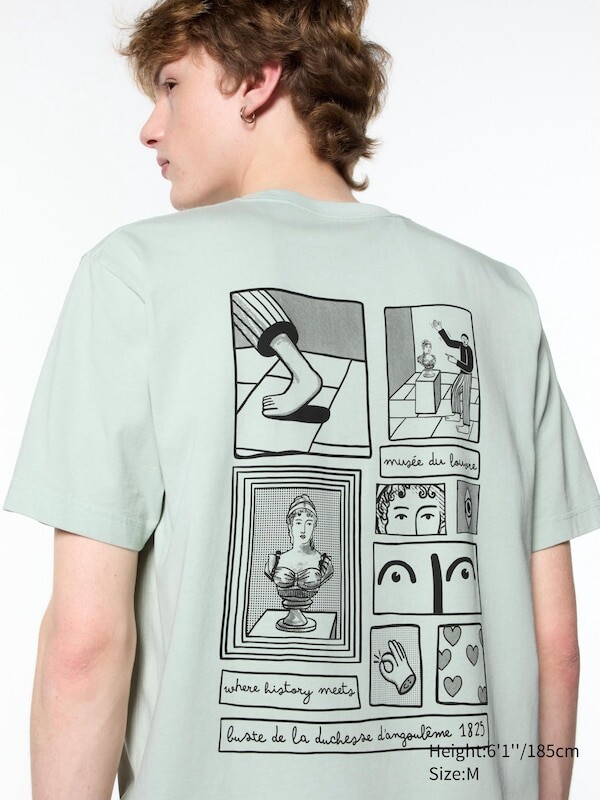 

Графическая футболка discoveries of the louvre ut Uniqlo, зеленый