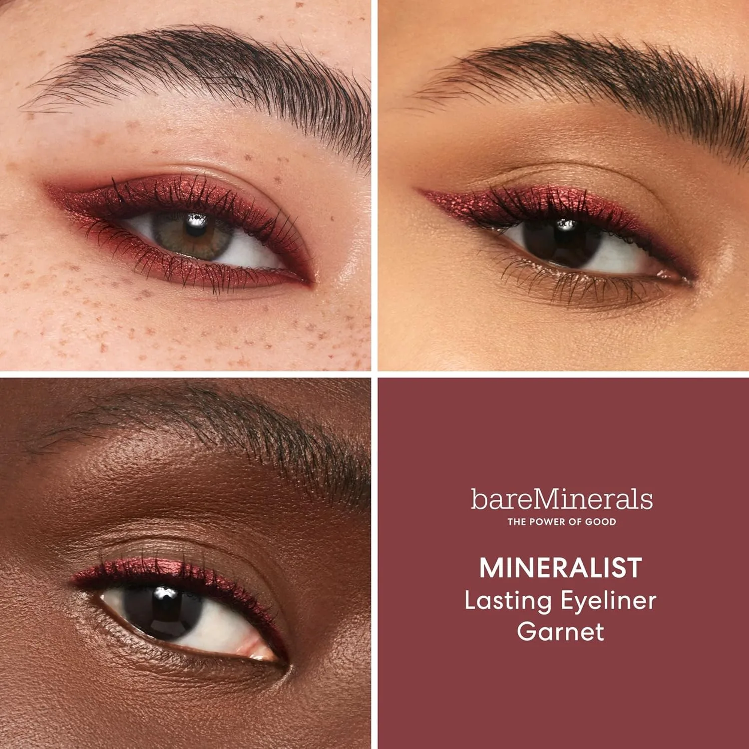 bareMinerals Mineralist Lasting Eyeliner, водостойкая подводка для глаз на минеральной основе, стойкий цвет, не размазывается, не оставляет следов, выдвижной механизм, подходит для веганов. 0,28 г (1 шт.), Garnet — фото 3