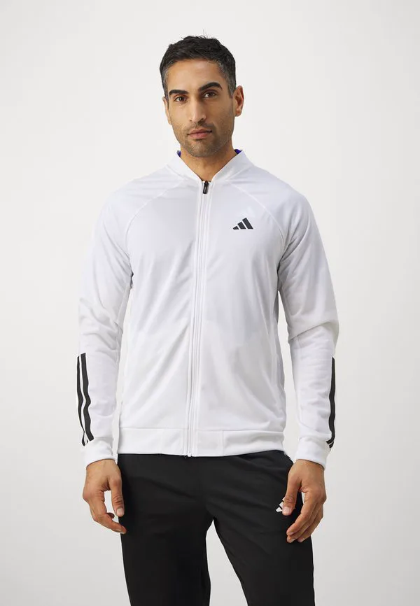 Тренировочная куртка с тремя полосками Adidas Performance, White — фото 3