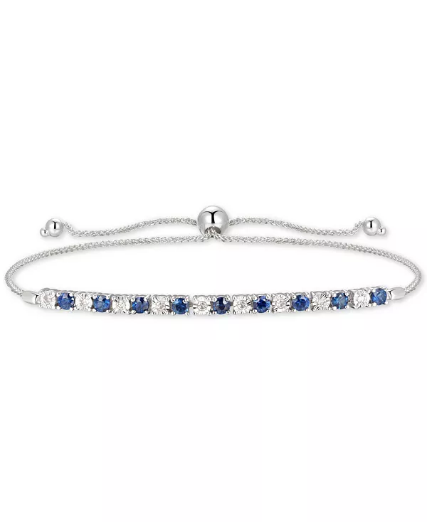 

Браслет-Боло с сапфирами (1/2 карата) и бриллиантами (1/20 карата) из 14-каратного золота (также доступен с рубинами и изумрудами) Macy'S, sapphire