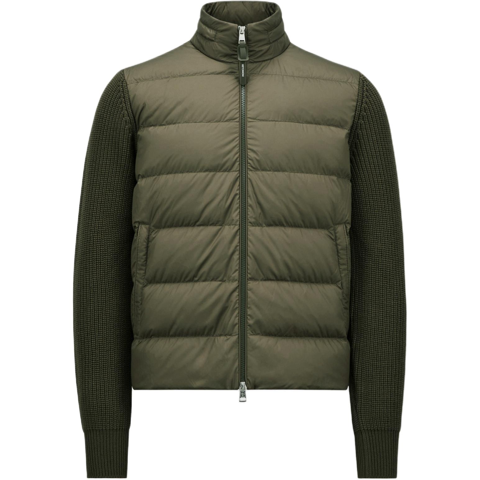 

Кардиган на молнии с логотипом Moncler, тёмно-зелёный