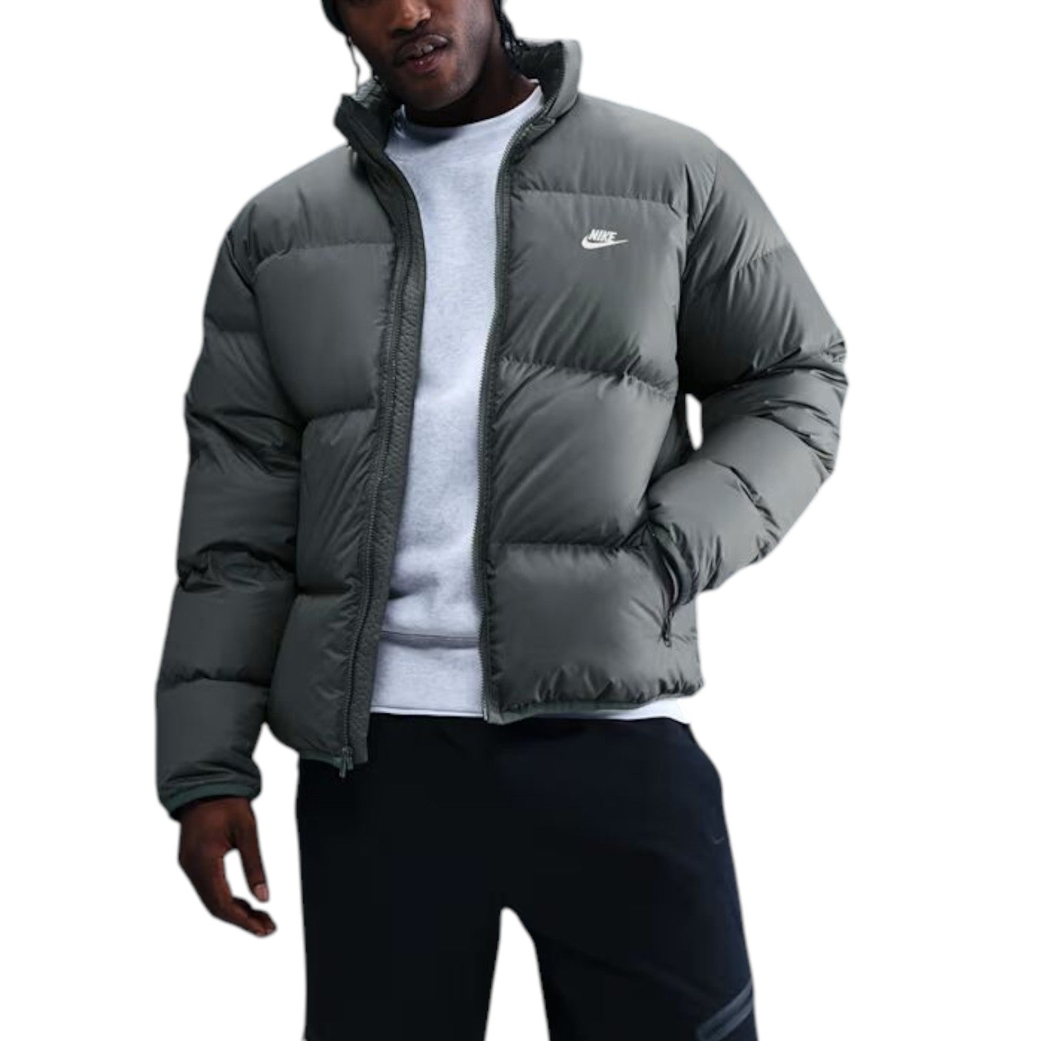 Куртка Nike Sportswear Club Therma-FIT Puffer Jacket 'Iron Grey White' — фото 3