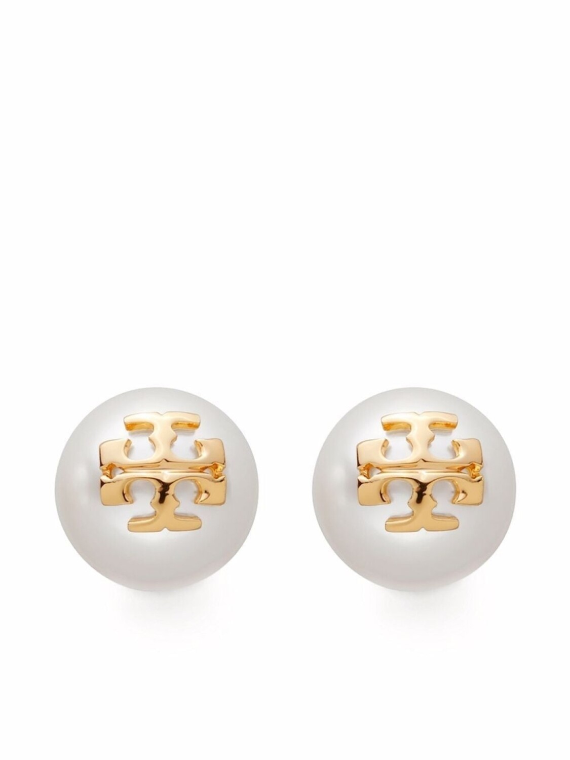 

Серьги-гвоздики Kira с жемчугом Tory Burch, белый