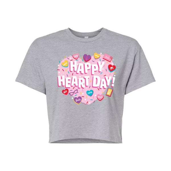 

Футболка с вырезом Happy Heart Day для подростков Barbie, серый