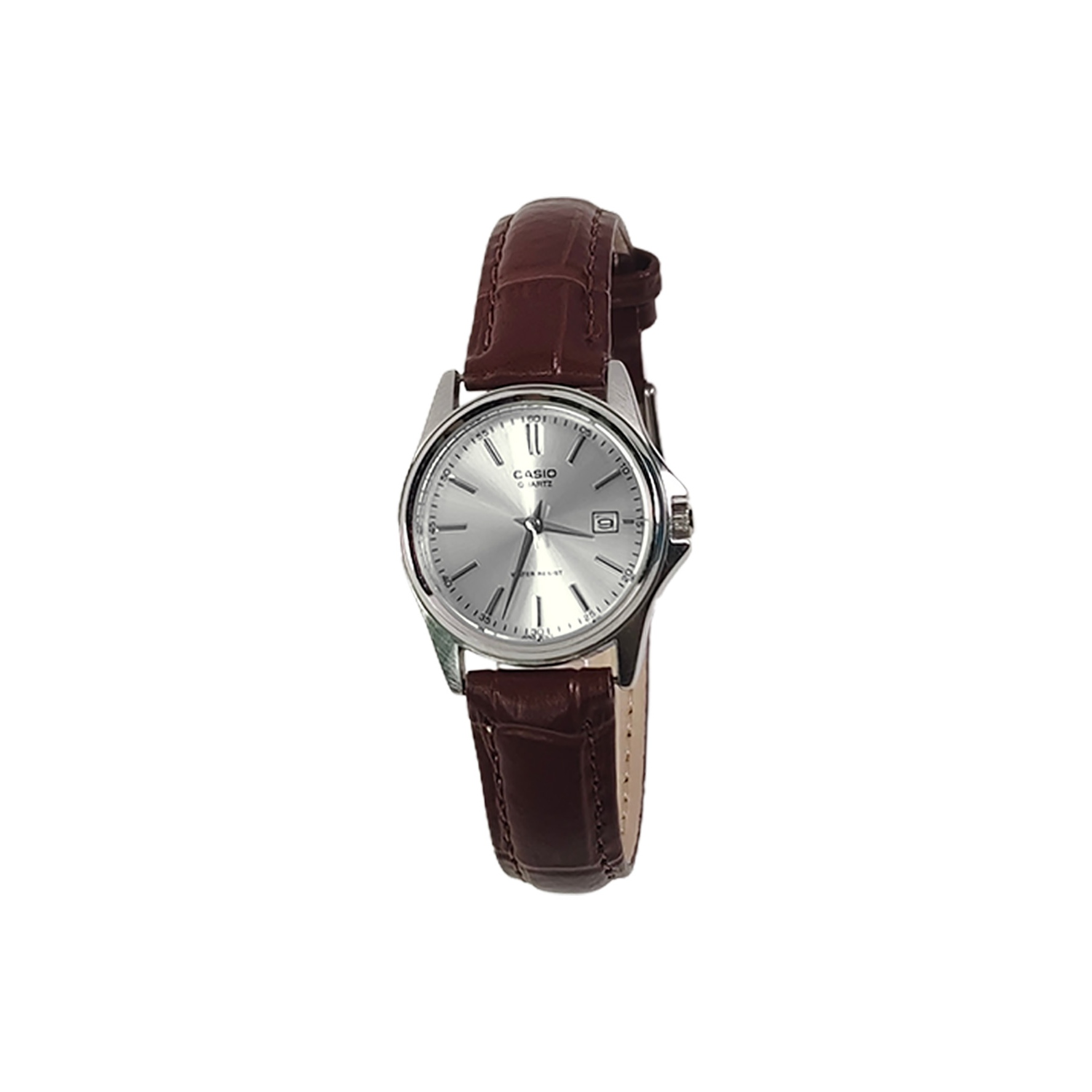 

CASIO Часы Retrofit Series Quartz Movement Genuine Leather Strap Watch Unisex Silver Dial