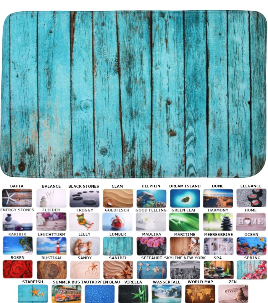 

Коврик для ванной SANILO Lumber 70 x 110 см, бирюзовый