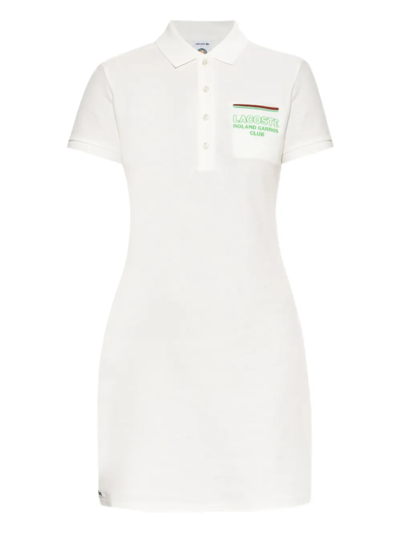 

Мини-платье с вышитым логотипом Lacoste, белый