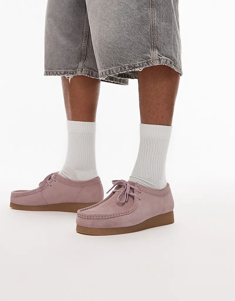 

Clarks Топсайдеры Wallabee Evo из светло-розовой замши