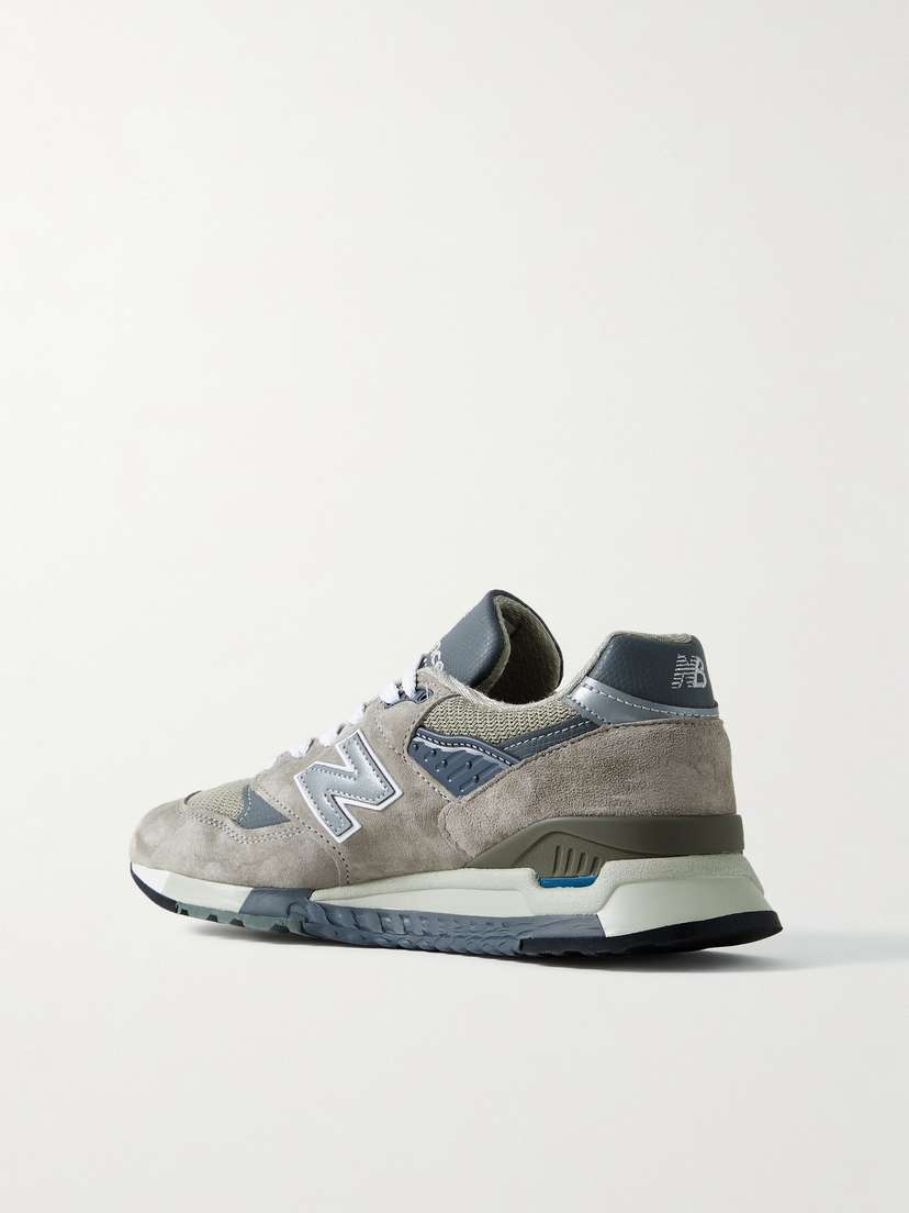 Кроссовки из кожи, сетки и замши с резиновой отделкой. 998. New Balance, серый — фото 3