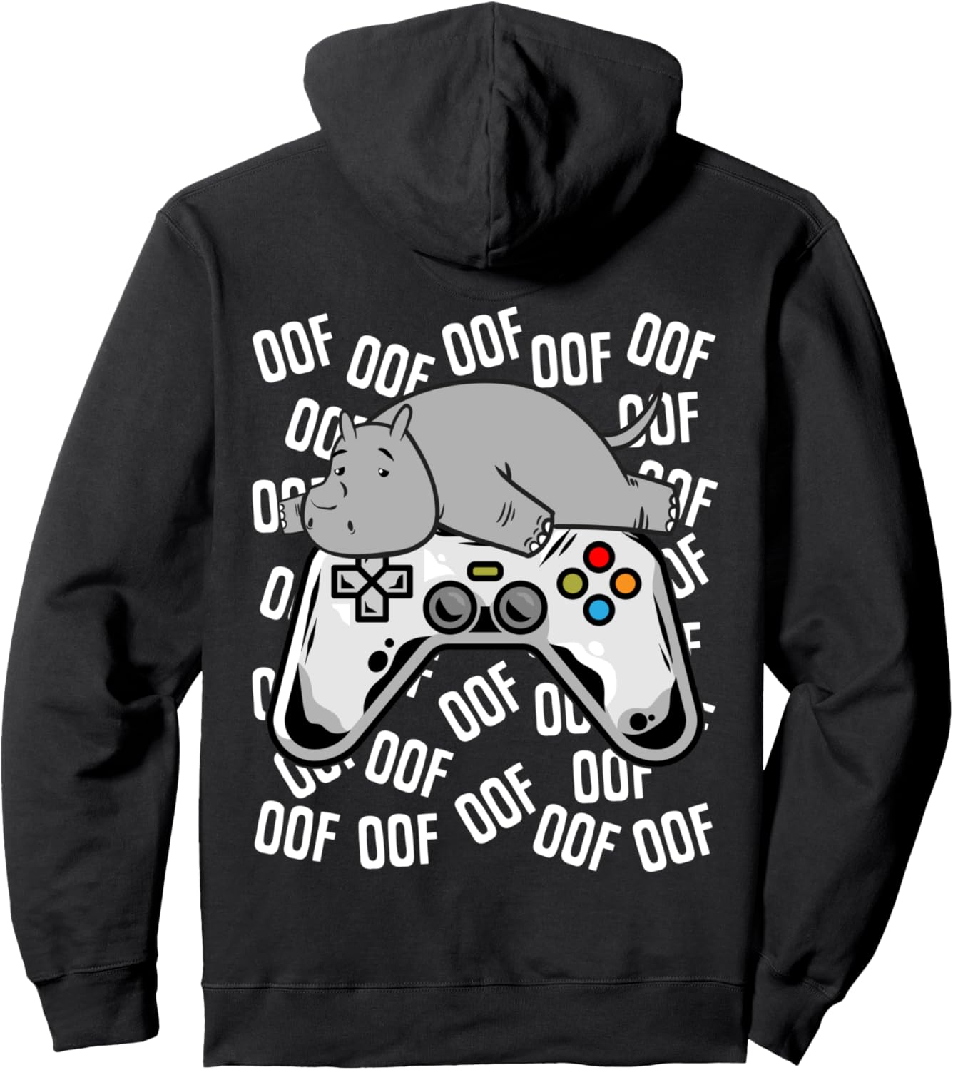 

Толстовка Hippo Video Game NoobOof для детей, мальчиков и девочек. Подарок Funny Gamer Sweater By Crushretro, черный