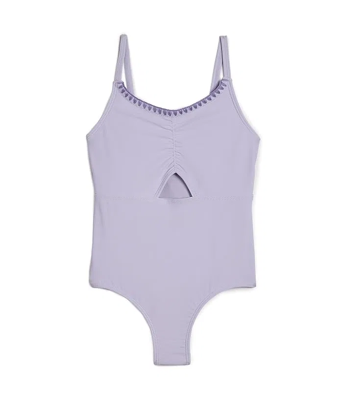 Купальник цельнокроеный Ruched Cutout One-Piece Swimsuit abercrombie kids, Orchid Petal