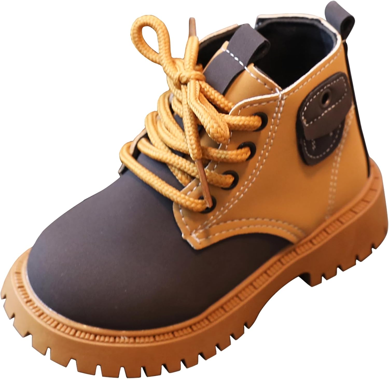 

Счастливые детские ботинки Happy Cherry для мальчиков, осень-зима, удобные ботинки на шнуровке, высокие ботинки до щиколотки для малышей девочек, Black