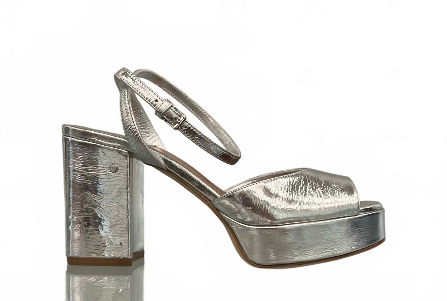 Женские сандалии Jenna на платформе серебряные Laurence Dacade