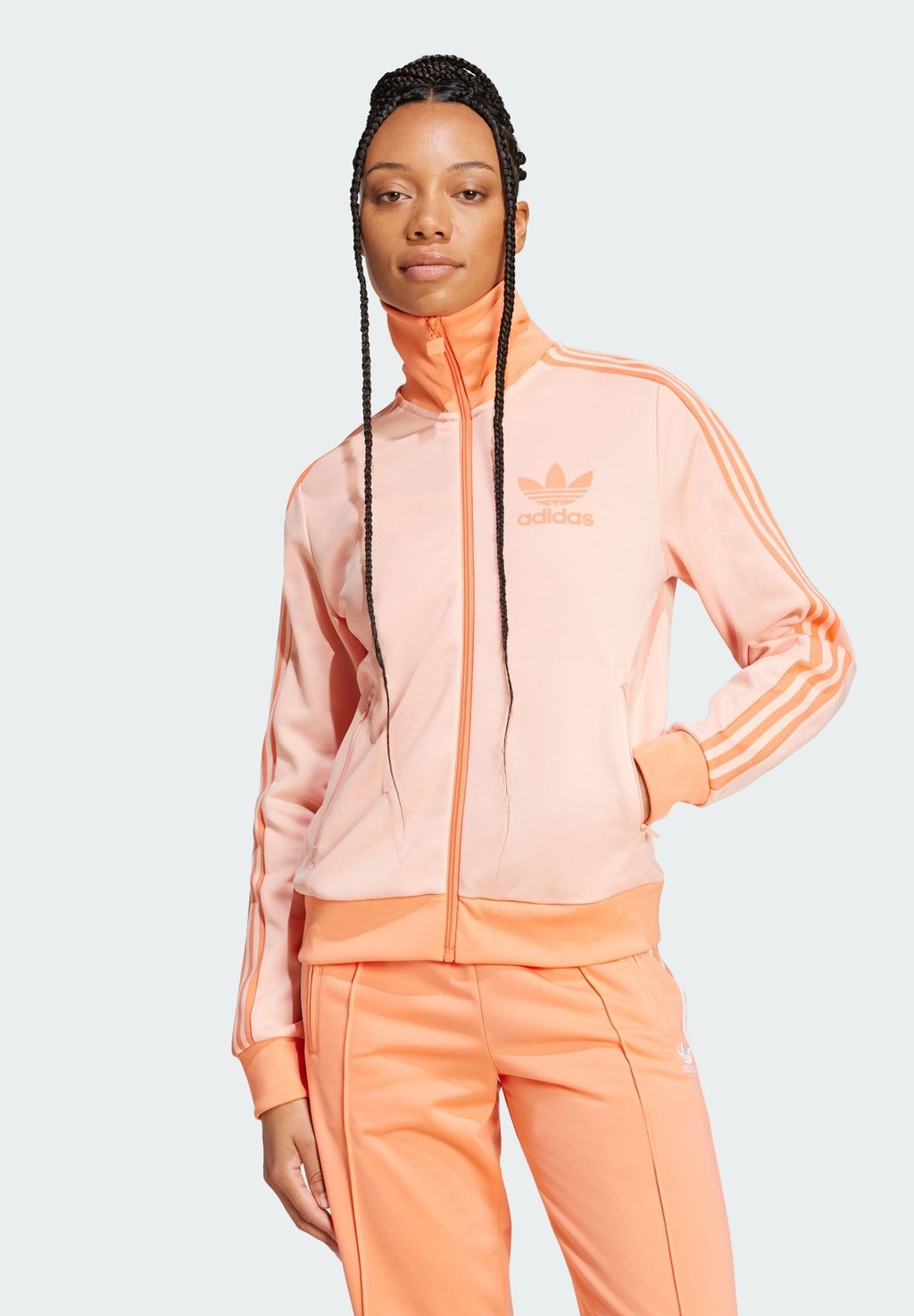 

Толстовка на молнии Adidas Originals, светло-розовый