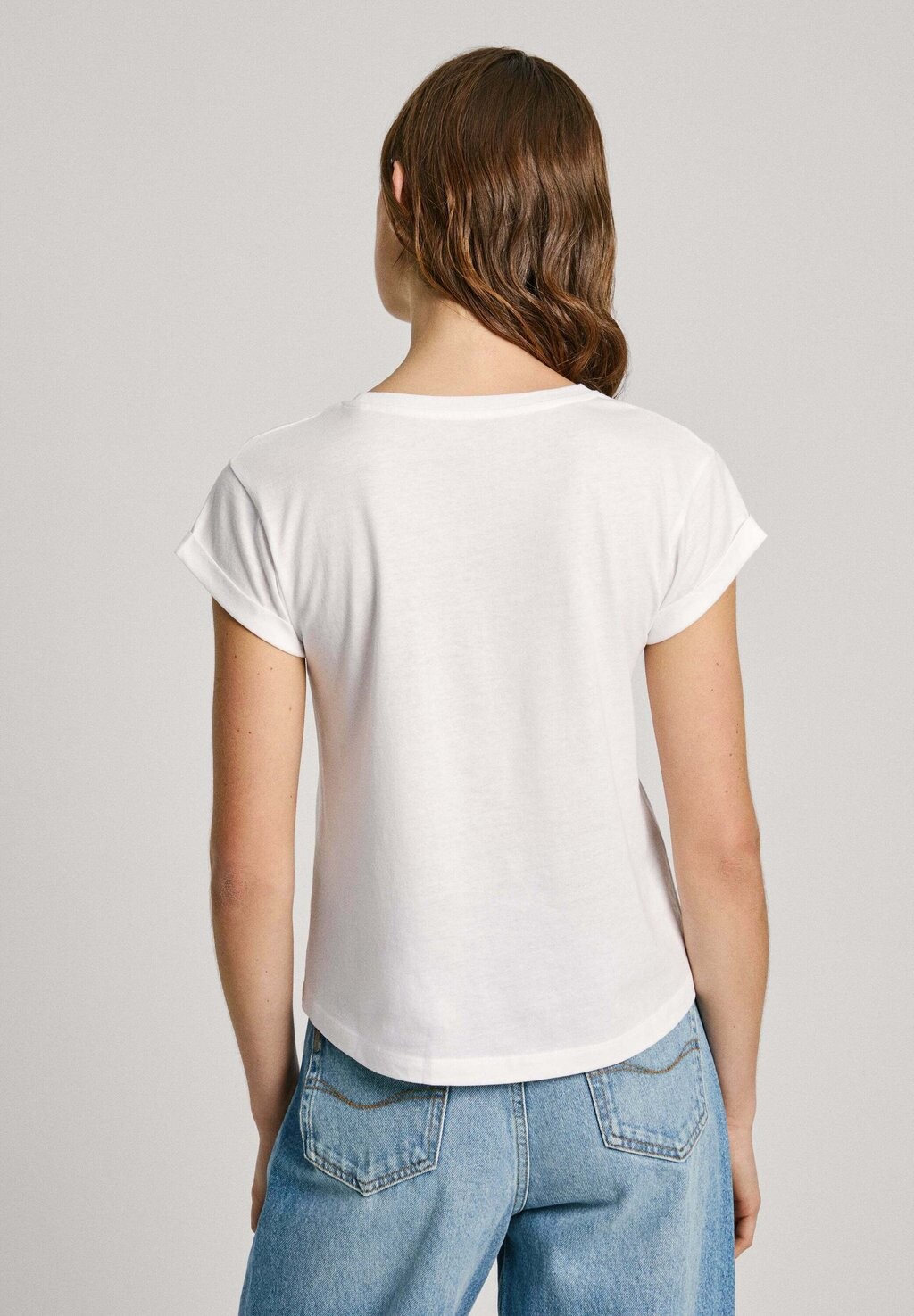 

Принт на футболке ELVIA Pepe Jeans, белый