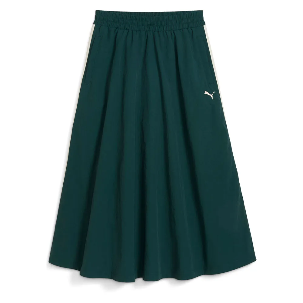

Юбка Puma T7 Relaxed Fit midi skirt, зеленый