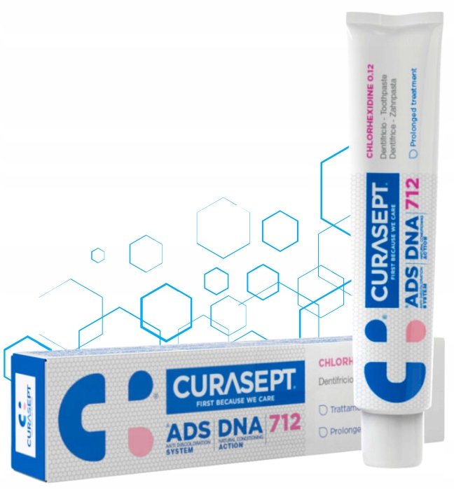 Зубная паста Curasept ADS DNA 712 Gel с хлоргексидином 0,12% 75 мл — фото 2