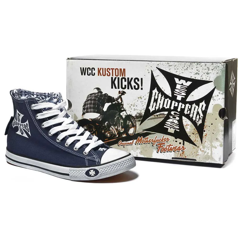

Кроссовки West Coast Choppers Hi Warrior motorcycle shoes, синий
