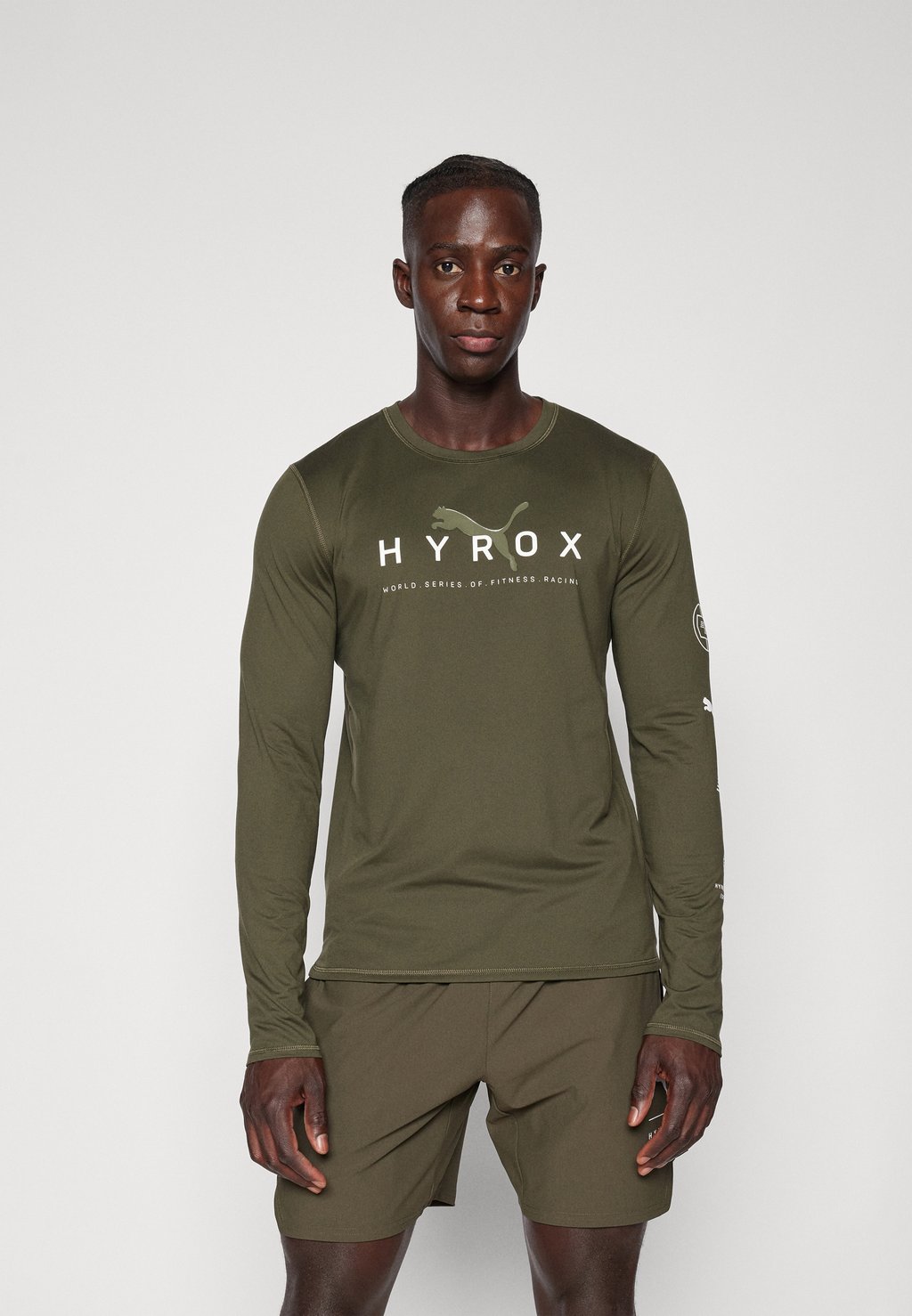 

Топ с длинными рукавами HYROX RUN CLOUDSPUN TEE Puma, хаки