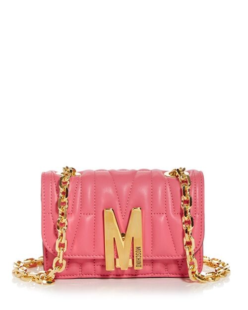 

Сумка через плечо из микрокожи Moschino, цвет Pink