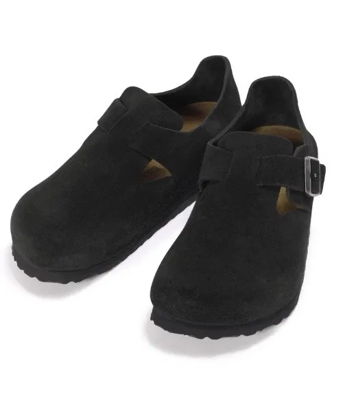 Мужские/Женские туфли Birkenstock London LEVE Black