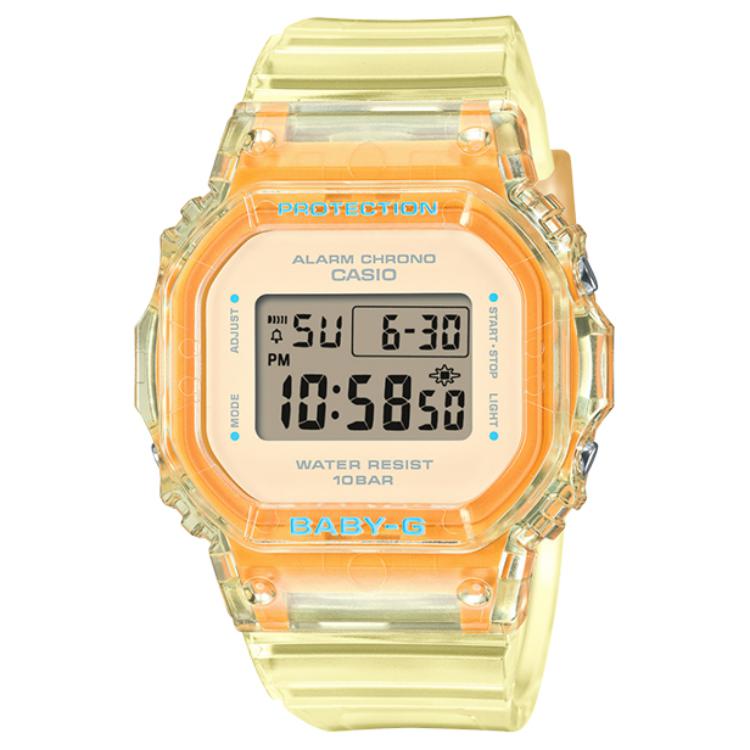 

CASIO Часы Women's BABY-G Pink Watch BGD-565SJ, Yellow Watch Dial