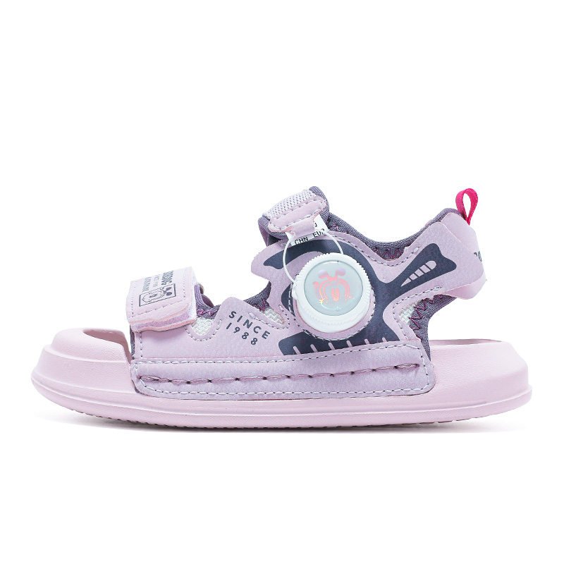 

Детские сандалии с низким верхом, дышащие, противоскользящие и износостойкие BOBDOG, розовый/фиолетовый