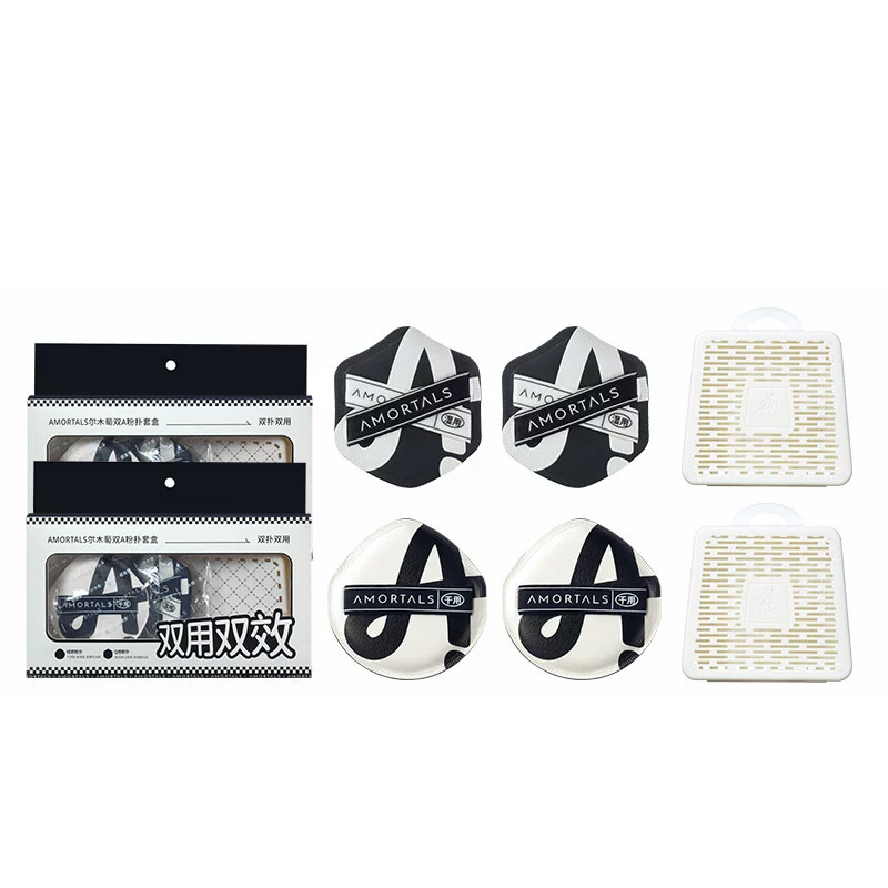 

Double A Cotton Candy Air Cushion Powder Puff Matching Set Easy to Apply Three Piece Set AMORTALS, Velvet Powder Puff+Velvet Blush+Powder Puff Storage Box *2