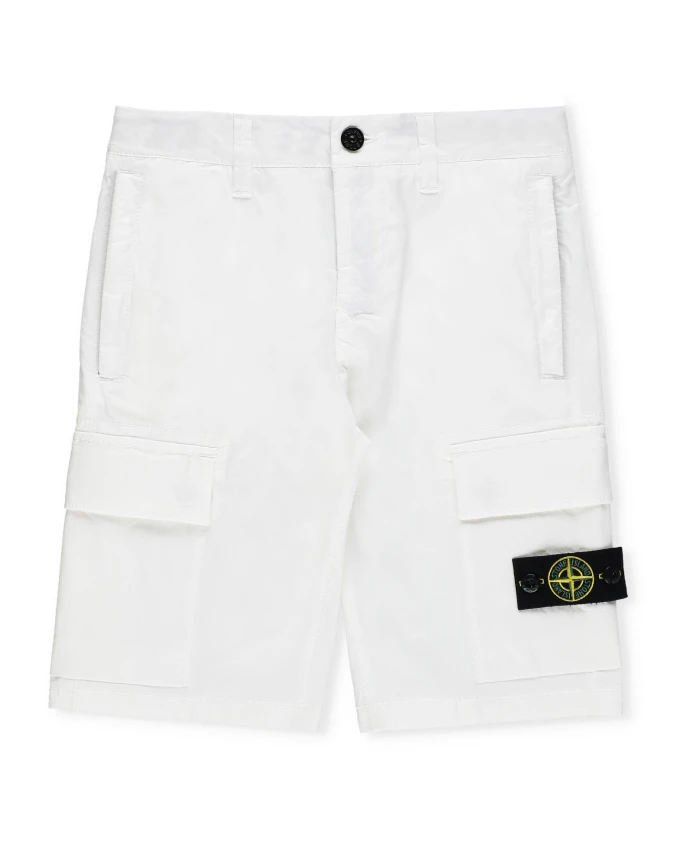 

Хлопковые шорты бермуды Stone Island, белый