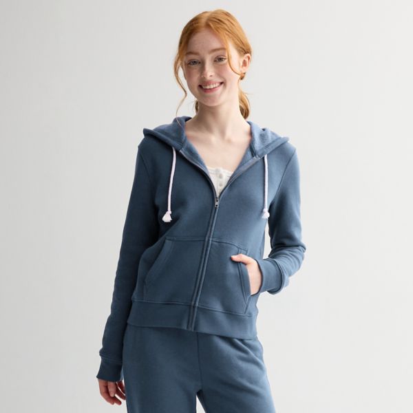 

Молодежная базовая худи на молнии So, цвет cyclone blue