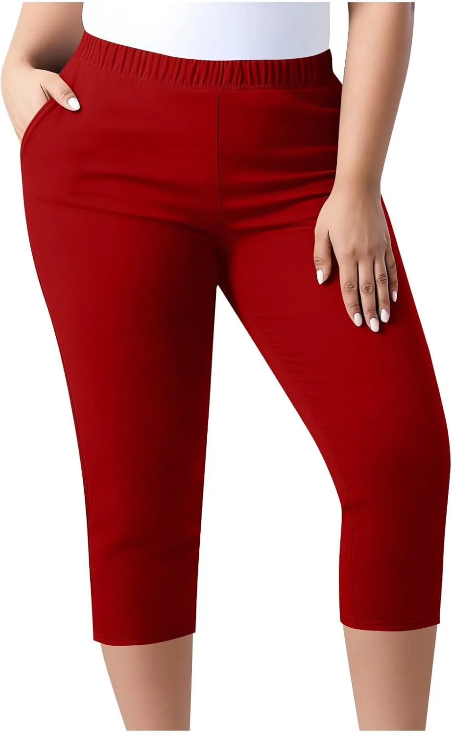 Капри-легинсы для женщин High Waist, мягкие и эластичные с карманами — фото 3